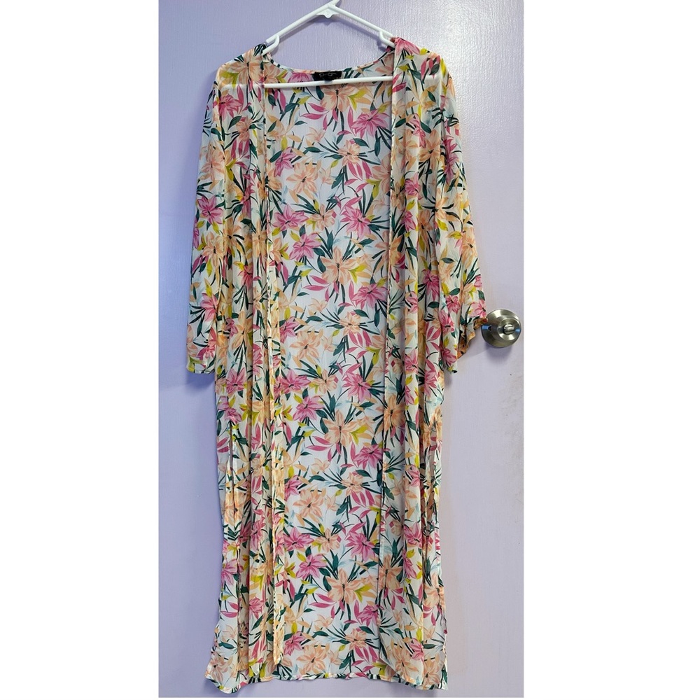 Jessica Simpson Floral Kimono Jacket Size S